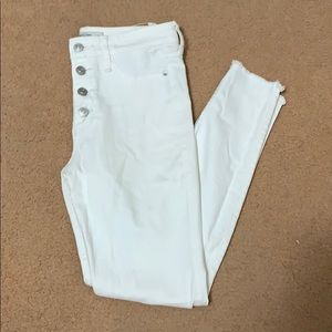 Abercrombie high rise white jeans